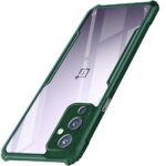 Shock Proof Clear Transparent Back Case Mobile Cover for 1+OnePlus 9 (Hard | Hybrid PC + TPU | Full Armour Device & Camera Protection | Camo Green)