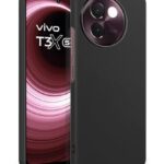 Slim Frameless Back Cover for Vivo T3x 5G | Ultra Thin Lightweight Design & Camera Protection | Soft Matte Silicone Flexible Mobile Case (Black)
