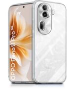 kelpuj Crystal Clear Transparent Back Case Cover for Oppo Reno 11 Pro 5G | Full Device & Camera Protection Shockproof TPU Silicone Back Cover Case Transparent