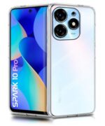 Crystal Clear Transparent Back Case Cover for Tecno Spark 10 Pro 5G | Full Device & Camera Protection Shockproof TPU | Flexible Silicone Back Cover Case Transparent
