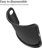 Soft Silicone All Sides Protection 360 Degree with Anti Dust Plugs Shockproof Slim Back Case Cover for Apple iPhone 11 (6.1 inch Screen) - Pitch Black - Image 4