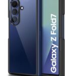 Shockproof Clear Back Cover for Samsung Galaxy Z Fold 7 5G | Electroplated Metal-Look Camera Lens Protector | Slim & Lightweight Design | Hybrid PC + TPU | Hard Case ? Matte Black