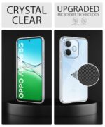 kelpuj Transparent Back Cover Case for Oppo A5 Pro 5G | Raised Bumps for Full Device & Camera Protection Shockproof TPU Silicone Back Case Mobile Cover Transparent - Image 5