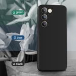 Back Cover for Vivo Y200e 5G | Vivo T3 5G | Ultra Slim Soft Rubberised Case | Inner Velvet Fabric Lining | Matte Silicone Flexible Mobile Case | Camera Protection - Black - Image 7