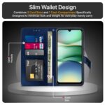 Shock Proof Flip Cover Back Case for Redmi A5 | Magnetic Wallet Leather Case with Stand - Image 5
