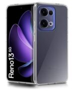 Transparent Back Cover Case for Oppo Reno 13 5G | Raised Bumps for Full Device & Camera Protection Shockproof TPU Silicone Back Case Mobile Cover Transparent