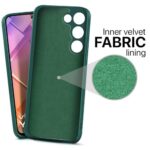 Back Cover for Vivo Y200e 5G | Vivo T3 5G | Ultra Slim Soft Rubberised Case | Inner Velvet Fabric Lining | Matte Silicone Flexible Mobile Case | Camera Protection - Green - Image 5