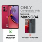 Shock Proof Flip Cover Back Case for Motorola Moto G84 5G | Magnetic Wallet Leather Case with Stand - Image 3