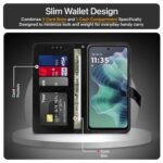 Shock Proof Flip Cover Back Case for Motorola Moto G35 5G | Magnetic Wallet Leather Case with Stand - Image 7