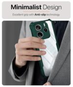 Shock Proof Clear Protective Back Case for Redmi Note 14 SE 5G | Redmi Note 14 5G - AirEDGE Technology | 360 Degree Camera Protection | Transparent Hybrid Back Case Mobile Cover - Green - Image 7