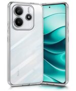 Transparent Back Cover Case for Redmi Note 14 SE 5G | Redmi Note 14 5G | Raised Bumps for Full Device & Camera Protection Shockproof TPU Silicone Mobile Case Transparent - Image 5