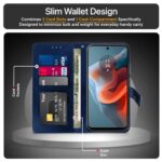 Shock Proof Flip Cover Back Case for Motorola Moto G34 5G | Magnetic Wallet Leather Case with Stand - Image 7