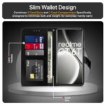 Shock Proof Flip Cover Back Case for Realme Gt 6T 5G | Magnetic Wallet Leather Case with Stand - Image 7