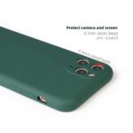 Ultra Slim Soft Rubberised Back Cover for iQOO Z6 5G | Vivo T1 5G | Vivo Y75 5G | Vivo Y55 5G | Inner Velvet Fabric Lining | Matte Silicone Flexible Camera Protection Back Case - Green - Image 4