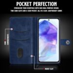 Shock Proof Flip Cover Back Case for Samsung Galaxy A55 5G | Magnetic Wallet Leather Case with Stand - Image 7