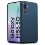 Back Cover for Samsung Galaxy M56 5G | Galaxy F56 5G | Ultra Slim Soft Rubberised Case | Inner Velvet Fabric | Matte Silicone Flexible Mobile Case | Camera Protection  Blue