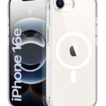 Ultra-Hybrid Back Case Cover for iPhone 16e Compatible with MagSafe | Drop and Camera Protection | Shock Proof Crystal Clear Mobile Back Case (PC+TPU, Transparent)