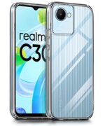 Ultra-Hybrid Crystal Clear Back Case Cover for Realme C30 | Realme Narzo 50I Prime | Hard Back | Slim Fit Shockproof Design | Camera Protection Bump | Back Cover Case (Pc,TPU|Transparent)