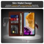 Shock Proof Flip Cover Back Case for Samsung Galaxy M15 5G Prime Edition | Magnetic Wallet Leather Case with Stand - Image 7