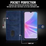 Shock Proof Flip Cover Back Case for Oppo A78 5G | Magnetic Wallet Leather Case with Stand - Image 7