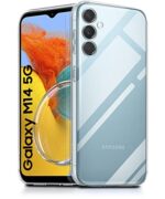 Crystal Clear Transparent Back Case Cover for Samsung Galaxy M14 5G | Full Device & Camera Protection Shockproof TPU | Flexible Silicone Back Cover Case Transparent