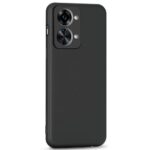 Back Case Cover for 1+ OnePlus Nord 2T Ultra Slim Soft Rubberised | Inner Velvet Fabric Lining | Matte Silicone Flexible Camera Protection Back Case - Black - Image 4