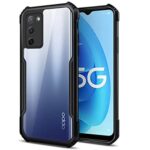 Shock Proof Clear Protective Back Case for Oppo A53s 5G - AirEDGE Technology | 360 Degree Camera Protection | Transparent Hybrid Back Case Mobile Cover for Oppo A53s 5G - Black