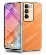Crystal Clear Transparent Back Case Cover for Vivo Y200e 5G | Vivo T3 5G | Full Device & Camera Protection Shockproof TPU | Flexible Silicone Back Cover Case Transparent