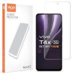 Unbreakable Nano Film Glass Screen Protector for Vivo T4X 5G | IQOO Z10X 5G [ Flexible Like a Screen Guard, Harder Than a Tempered Glass ]  Pack of 2 Transparent - Image 3