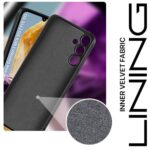 Back Cover for Samsung Galaxy M15 5G Prime Edition | M15 | F15 5G | Ultra Slim Soft Rubberised Case | Inner Velvet Fabric | Matte Silicone Flexible Mobile Case | Camera Protection - Black - Image 5