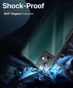 Shock Proof Clear Protective Back Case for Samsung Galaxy A04 4G - AirEDGE Technology | 360 Degree Camera Protection | Transparent Hybrid Back Case Mobile Cover - Black - Image 5