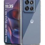 Transparent Back Cover Case for Motorola Moto Edge 60 Stylus 5G | Raised Bumps for Full Device & Camera Protection Shockproof TPU Silicone Back Case Mobile Cover Transparent