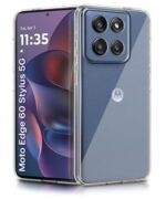 Transparent Back Cover Case for Motorola Moto Edge 60 Stylus 5G | Raised Bumps for Full Device & Camera Protection Shockproof TPU Silicone Back Case Mobile Cover Transparent