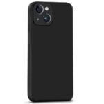 Soft 360 Degree All Sides Protection with Anti Dust Plugs Shockproof Slim Silicone Back Case Cover for Apple iPhone 14 Plus - Pitch Black - Image 4