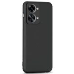 Inner Velvet Fabric Lining Matte Silicone Flexible Camera Protection Back Cover Ultra Slim Soft Rubberized Back Cover for 1+ OnePlus Nord 2T (Black) - Image 3