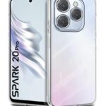 Crystal Clear Transparent Back Case Cover for Tecno Spark 20 Pro | Full Device & Camera Protection Shockproof TPU | Flexible Silicone Back Cover Case Transparent