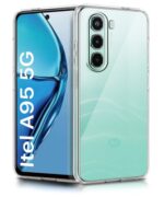 Transparent Back Cover Case for Itel A95 5G | Raised Bumps for Full Device & Camera Protection Shockproof TPU Silicone Back Case Mobile Cover Transparent