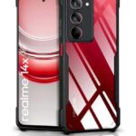 Shock Proof Clear Protective Back Case for Realme 14x 5G | Realme Narzo 80x | Realme P3x- AirEDGE Technology | 360 Degree Camera Protection | Transparent Hybrid Mobile Cover - Black