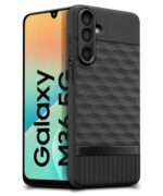 Back Cover for Samsung Galaxy M36 5G | Galaxy F36 5G with Hexa Cube Design | Ultra Slim Soft Case | Inner Velvet Fabric | Matte Silicone Flexible Mobile Case | Camera Protection  Black - Image 3