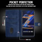 Shock Proof Flip Cover Back Case for Iqoo Z5 5G | Magnetic Wallet Leather Case with Stand - Image 5