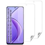 Unbreakable Nano Film Glass Screen Protector for Realme 13 5G | Realme 12 | 12X | Narzo 70x | C65 5G | N65 [ Flexible like a Screen Guard, Harder than a Tempered Glass ]  Pack Of 2