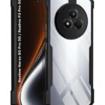 kelpuj Shock Proof Clear Protective Back Case for Realme Narzo 80 Pro 5G - AirEDGE Technology | 360 Degree Camera Protection | Transparent Hybrid Back Case Mobile Cover - Black