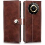 Shock Proof Flip Cover Back Case for Realme Narzo 60 Pro | Magnetic Wallet Leather Case with Stand