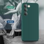 Back Cover for Vivo Y200e 5G | Vivo T3 5G | Ultra Slim Soft Rubberised Case | Inner Velvet Fabric Lining | Matte Silicone Flexible Mobile Case | Camera Protection - Green - Image 7