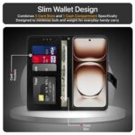 Shock Proof Flip Cover Back Case for Oppo Reno 12 Pro 5G | Magnetic Wallet Leather Case with Stand - Image 7