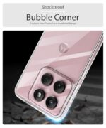 kelpuj Crystal Clear Transparent Back Case Cover for Motorola Moto Edge 60 Fusion | Full Device & Camera Protection Shockproof TPU | Flexible Silicone Back Cover Case Transparent - Image 7