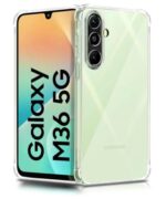 Clear Back Cover Case for Samsung Galaxy M36 5G | Samsung Galaxy F36 5G Shockproof Soft TPU Case | Cushioned Edges for Ultimate Protection Back Cover Case - Transparent