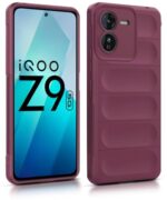 Ultimate Silicon Back Cover Case for iQOO Z9 5G | Military Grade Drop Protection Shockproof Bumper | Anti-Slip Grip | Scratch Proof Micro-Fibre Cloth Inside (Crimson Red) - Image 5