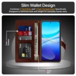 Shock Proof Flip Cover Back Case for Vivo Y200E 5G | Magnetic Wallet Leather Case with Stand - Image 7