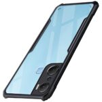 TPU+PC Shock Proof Clear Protective Back Case for Infinix Hot 12 Pro-Airedge Technology, 360 Degree Camera Protection, Transparent Hybrid Back Case Mobile Cover-Black